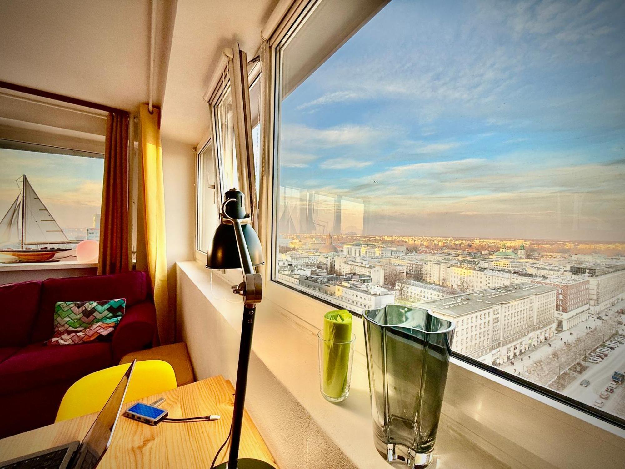 Super Apartment Yellow 2X Metro Fast Wifi 1 Gbs Netflix Panorama Miasta Варшава Екстер'єр фото